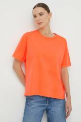 American Vintage pamut póló női, narancssárga - narancssárga L