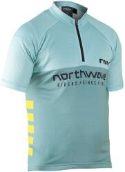 Northwave - tricou ciclism cu maneca scurta pentru copii Force evo Junior jersey - verde albastru surf (89241083-24)