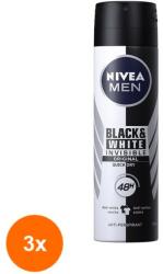 Nivea Men Invisible Black & White Power deo spray 3x150 ml