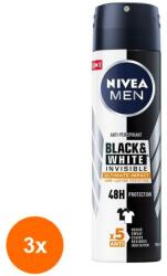 Nivea Men Invisible Black & White Ultimate Impact deo spray 3x150 ml