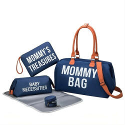 Foxter Mommy Bag kismama táska szett - Kék - manopalota
