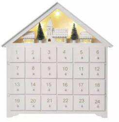 EMOS LED adventi naptár fa 35x33cm 2xAA beltéri meleg fehér időzítő (DCWW02)