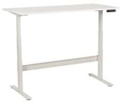 Manutan Expert irodai asztal, elektromosan állítható magasság, 160 x 80 x 62, 5 - 127, 5 cm, egyenes kivitel, ABS 2 mm, fehér