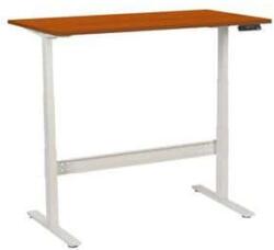 Manutan Expert irodai asztal, elektromosan állítható magasság, 140 x 80 x 62, 5 - 127, 5 cm, egyenes kivitel, ABS 2 mm, cseresznye