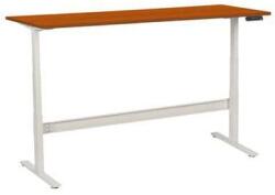 Manutan Expert irodai asztal, elektromosan állítható magasság, 200 x 80 x 62, 5 - 127, 5 cm, egyenes kivitel, ABS 2 mm, cseresznye
