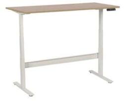 Manutan Expert irodai asztal, elektromosan állítható magasság, 160 x 80 x 62, 5 - 127, 5 cm, egyenes kivitel, ABS 2 mm, tölgy
