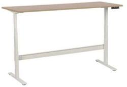 Manutan Expert irodai asztal, elektromosan állítható magasság, 200 x 80 x 62, 5 - 127, 5 cm, egyenes kivitel, ABS 2 mm, tölgy
