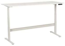 Manutan Expert irodai asztal, elektromosan állítható magasság, 200 x 80 x 62, 5 - 127, 5 cm, egyenes kivitel, ABS 2 mm, fehér