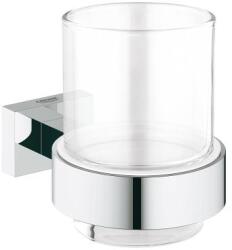 GROHE Essentials Cube üvegpohár tartóval (40755001)
