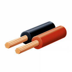 Somogyi Elektronic KLS 0, 15 hangszóróvezeték, piros-fekete, 2 x 0, 15 mm2, 0, 15 mm elemi szál, 100 m/ tekercs (KLS 0,15) - scom