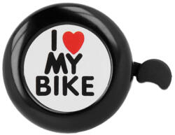 Forever Outdoor Kerékpár bicikli csengő fekete I LOVE MY BIKE felirattal (BIKE00022)
