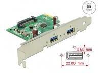 Delock PCI-E Bővítőkártya > 2x USB 3.0 (DL89391) (DL89391)