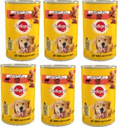 PEDIGREE Hrană umedă pentru câini adulți Carne de vită Jell-O poate 6x400g