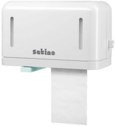 WEPA Satino Mini duo kistekercses toalettpapír tartó ABS műanyag, fehér (331084) - alphadenthigienia