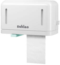 WEPA Satino Mini iker kistekercses toalettpapír tartó ABS műanyag, fehér (331084)