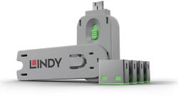 Lindy USB Portschlösser 4xGrün mit Schlüssel (40451) (40451)