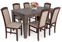 Pedro asztal Barbi székkel - 6 személyes étkezőgarnitúra