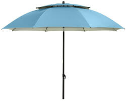  Umbrela soare de terasa / gradina, Windprofi, rotunda, structura metal, albastru, D 200 cm (7068178)