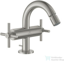 GROHE ATRIO bidé csaptelep automata leeresztővel, Supersteel 24353DC0 (24353DC0)