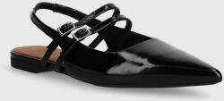 Vagabond Shoemakers bőr balerina cipő HERMINE fekete, nyitott sarokkal, 5733-260-20 - fekete Női 41