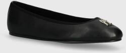Tommy Hilfiger bőr balerina cipő TH LEATHER BALLERINA fekete, FW0FW07712 - fekete Női 36
