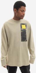 A-cold-wall* pamut hosszúujjú Relaxed Cubist LS T-shirt szürke, nyomott mintás - szürke L