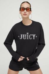 Juicy Couture felső fekete, női, nyomott mintás - fekete S