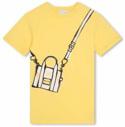 Marc Jacobs gyerek pamutruha sárga, mini, egyenes - arany 138