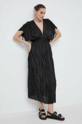 Liviana Conti selyem ruha fekete, maxi, harang alakú - fekete 38
