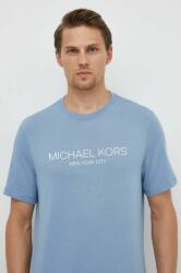 Michael Kors pamut póló férfi, nyomott mintás - kék M
