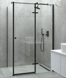 Besco PIXA BLACK szögletes zuhanykabin - furdoszobanepper