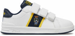 Ralph Lauren Sneakers Polo Ralph Lauren RL00597100 C White Smooth/Navy/Yellow W/ Preppy Bear Mens