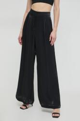 MICHAEL Michael Kors nadrág női, fekete, magas derekú széles - fekete 36 - answear - 56 990 Ft
