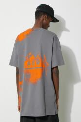 A-cold-wall* pamut póló Brushstroke T-Shirt szürke, férfi, nyomott mintás, ACWMTS188 - szürke L