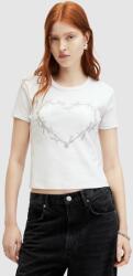 AllSaints pamut póló PERTA női, fehér - fehér 34