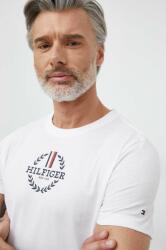 Tommy Hilfiger pamut póló fehér, férfi, nyomott mintás - fehér XL - answear - 12 990 Ft