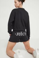 Juicy Couture rövidnadrág női, fekete, nyomott mintás, magas derekú - fekete XL