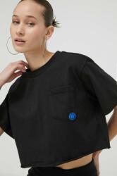 Hugo Blue pamut póló női, fekete - fekete L - answear - 15 990 Ft