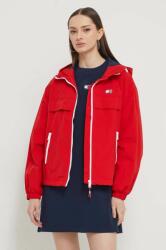 Tommy Jeans rövid kabát női, piros, átmeneti - piros XS