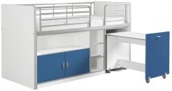 VIPACK Kék emeletes ágy asztallal és komóddal Vipack Bonny 90 x 200 cm (BONHS9107)