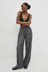 Answear Lab nadrág női, sötétkék, magas derekú széles - sötétkék M - answear - 21 990 Ft