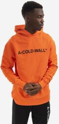 A-cold-wall* pamut melegítőfelső Essential Logo Hoodie narancssárga, férfi, nyomott mintás, kapucnis - narancssárga M
