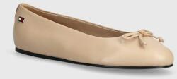 Tommy Hilfiger bőr balerina cipő ESSENTIAL CHIC BALLERINA bézs, FW0FW08059 - bézs Női 36