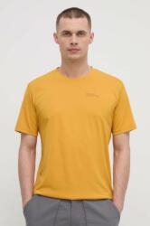 Jack Wolfskin sportos póló Delgami sárga, sima - sárga S