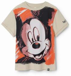 Desigual gyerek pamut póló x Mickey fehér, nyomott mintás - fehér 152