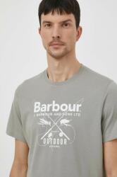 Barbour pamut póló zöld, férfi, nyomott mintás - zöld S - answear - 21 990 Ft