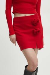 Answear Lab szoknya piros, mini, harang alakú - piros XS