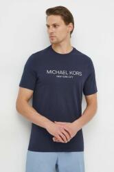 Michael Kors pamut póló sötétkék, férfi, nyomott mintás - sötétkék XL - answear - 19 990 Ft