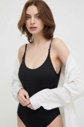 Calvin Klein egyrészes fürdőruha fekete, puha kosaras - fekete M - answear - 59 990 Ft