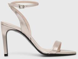 Calvin Klein bőr szandál HEEL SANDAL 90 PEARL arany, HW0HW02026 - arany Női 40